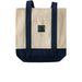 Square Logo Totes, a Natural/Navy