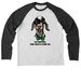 Levi- Sip Happens Campaign, a Space Black/ Bright White Allmade Eco Triblend Colorblock Raglan Long Sleeve Tee