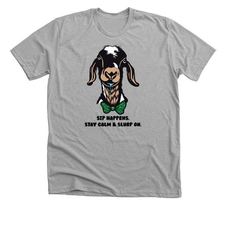 Levi- Sip Happens Campaign, a Athletic Heather Premium Unisex Tee