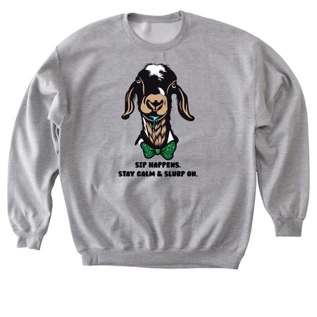 Levi- Sip Happens Campaign, a Sport Grey Softstyle Crewneck Sweatshirt