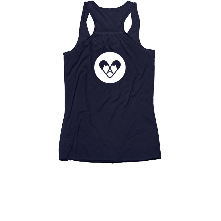 Support Babies Need Bottoms Diaper Bank, a Navy Women's Racerback (back-view)