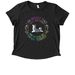 I Am Mostly Peace?, a Space Black Allmade Eco Triblend Women?s Scoop Neck Tee