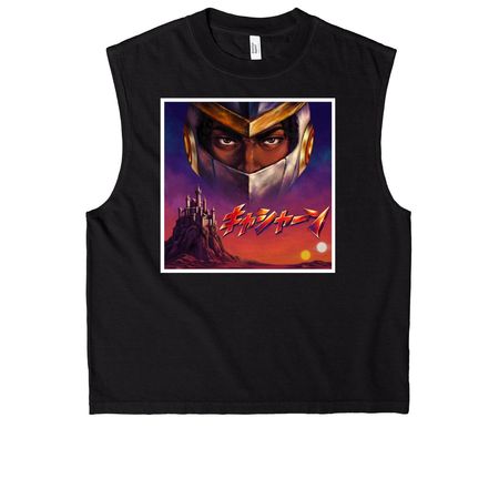 Twin Suns Odyssey, a True Black Heavyweight Garment Dye Muscle Tee