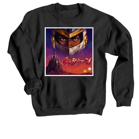 Twin Suns Odyssey, a Black Crewneck Sweatshirt
