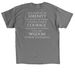 Serenity Prayer, T-Shirts & Crewneck, a Charcoal Classic Unisex Tee (back-view)
