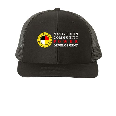 Native Sun Trucker Hats, a Black Printed Snapback Trucker Cap
