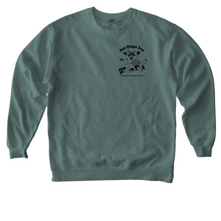 Black design, a Blue Spruce Comfort Colors Crewneck Sweatshirt