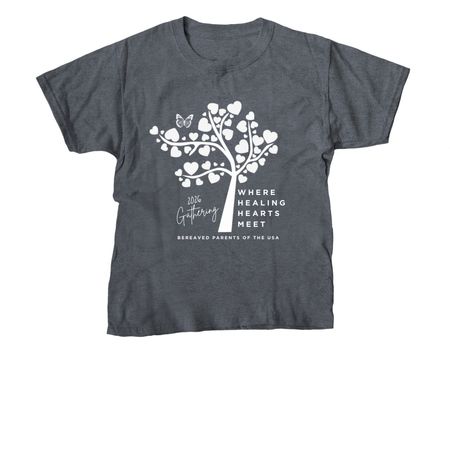2026 National Gathering Shirts, a Dark Heather Youth Unisex Tee