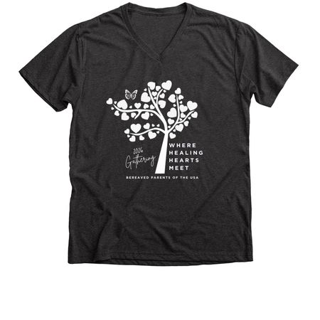 2026 National Gathering Shirts, a Dark Grey Heather Premium V-Neck Tee