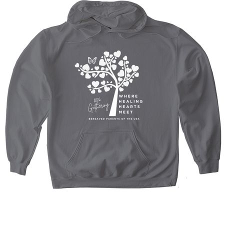 2026 National Gathering Shirts, a Charcoal Gildan Softstyle Pullover Hoodie