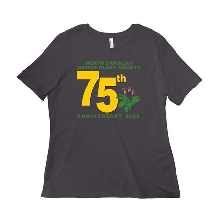 75th Anniversary, a Dark Grey Women?s Relaxed Cotton Tee
