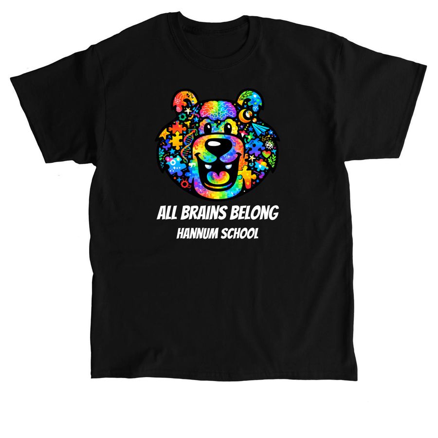 All Brains Belong at Hannum, a Black Classic Unisex Tee