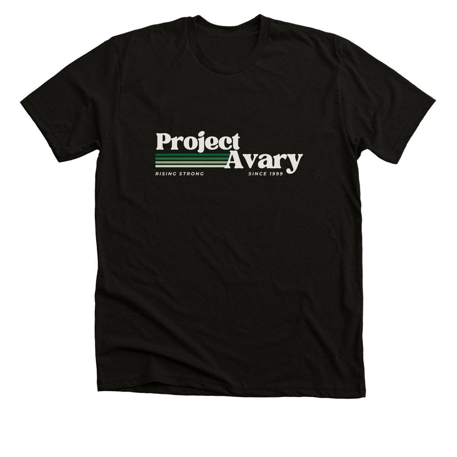 The Avary Retro, a Black Heather Premium Unisex Tee