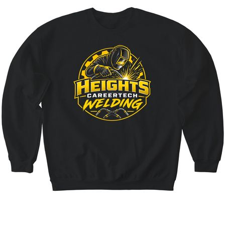 Heights Welding&nbsp;, a Black Softstyle Crewneck Sweatshirt