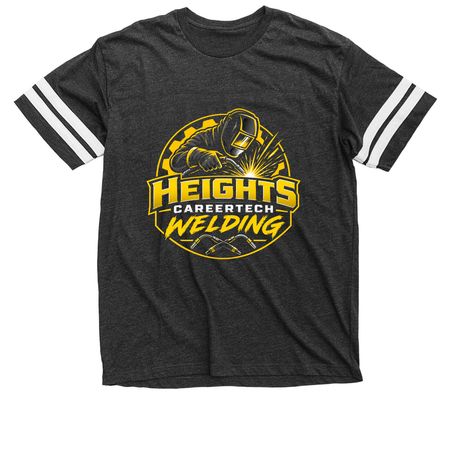 Heights Welding&nbsp;, a Vintage Smoke / White Football Jersey Tee