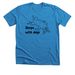 Sleeps with Dogs, a Neon Blue Premium Unisex Tee