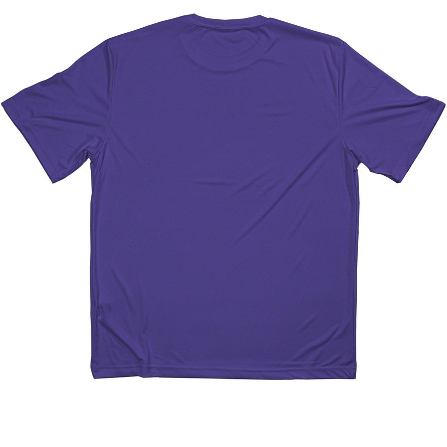 Aviators Baseball, a Purple Classic Performance Tee (back-view)