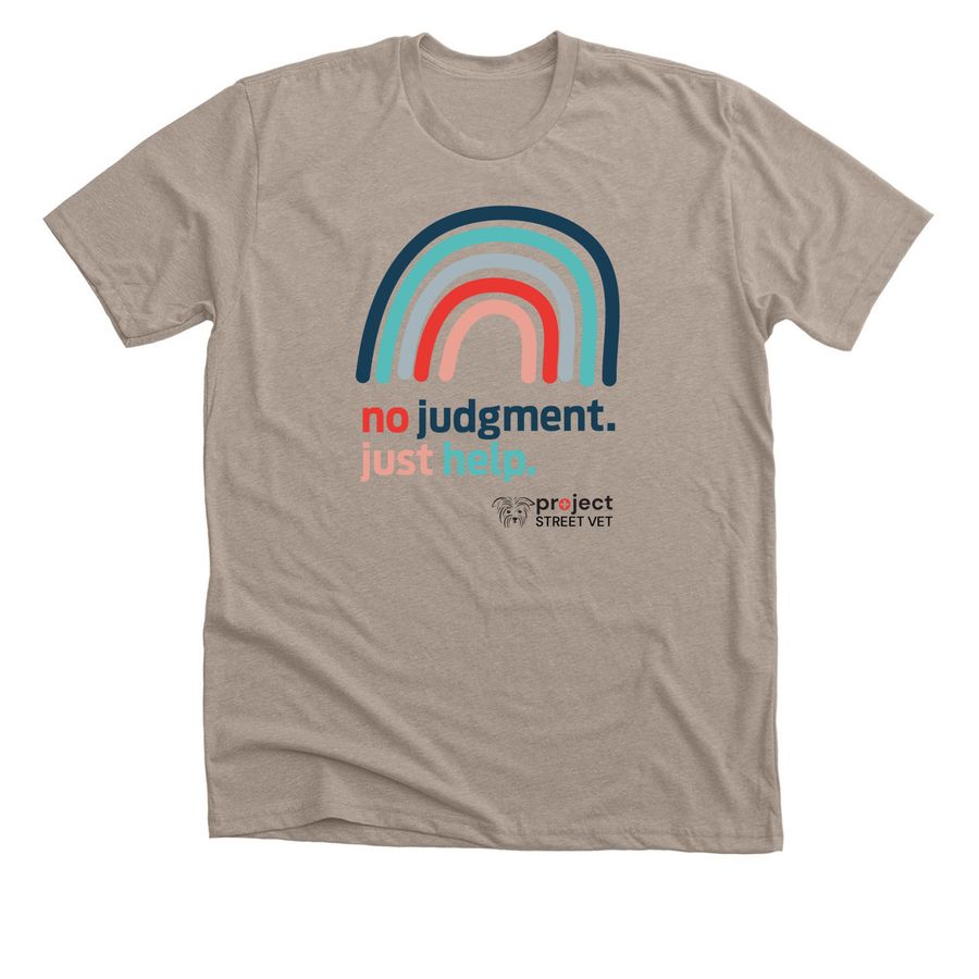 NJJH Rainbow Design, a Heather Stone Premium Unisex Tee