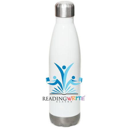 RWA Hydrate, a White Stainless Steel Water Bottle