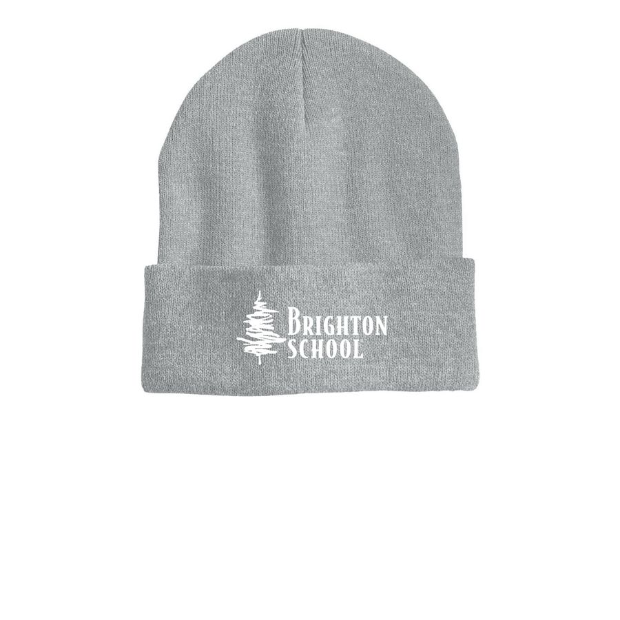 Brighton Beanies, a Heather Grey Printed Cuffed Beanie