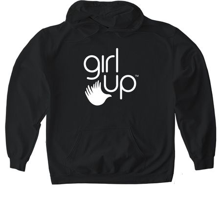 Girl Up Hooded Sweatshirt, a Black Gildan Softstyle Pullover Hoodie