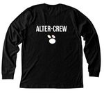 Basic, a Black Heather Premium Long Sleeve Tee (back-view)
