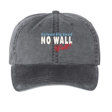 Defend Big Bend Caps, a Black Printed Pigment Dye Baseball Cap