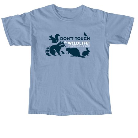 Don't Touch the Wildlife Tee, a Washed Denim Comfort Colors Unisex Tee