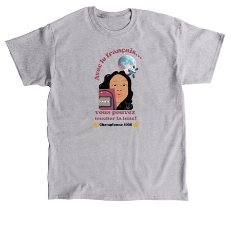 Toucher la lune avec le fran?ais, a Sport Grey Classic Unisex Tee