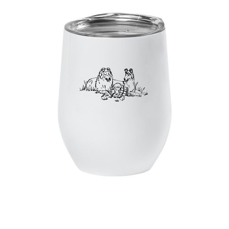 Wine Tumbler - Artwork by Mike, a White Insulated Wine Cup