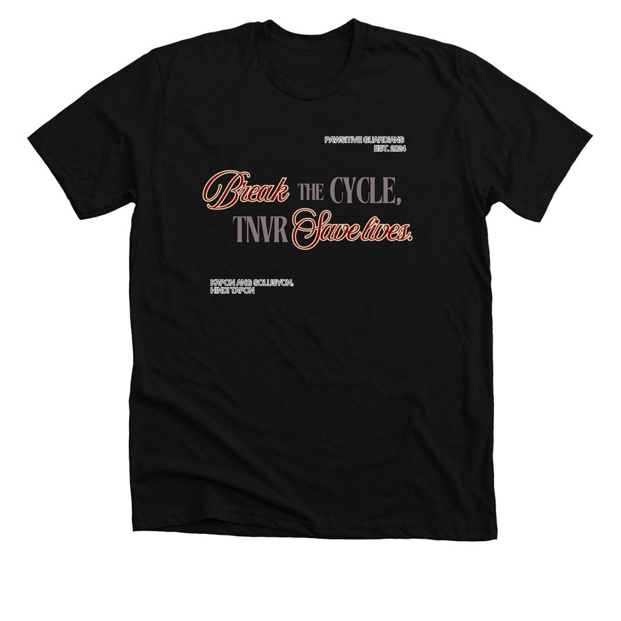 Save Lives, Support TNVR | GraphicTee, a Solid Black Blend Premium Unisex Tee