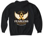 Harmonee's Glow Squad, a Black Gildan Softstyle Pullover Hoodie (back-view)