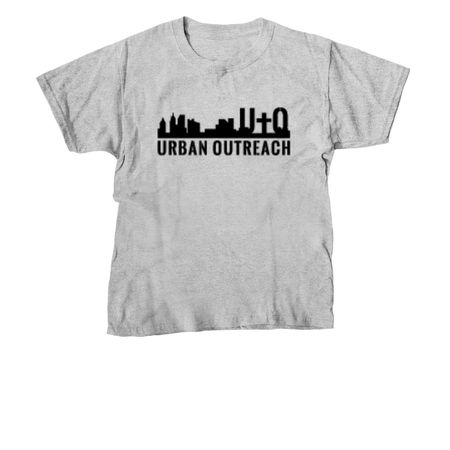 Urban Outreach/ Pump N Run on back, a Sport Grey Youth Unisex Tee