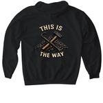 This Is The Way, a Black Gildan Softstyle Pullover Hoodie (back-view)