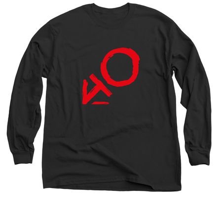 PR40, a Black Classic Long Sleeve Tee