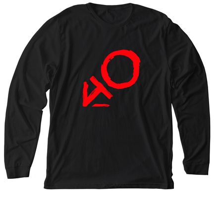 PR40, a Solid Black Blend Premium Long Sleeve Tee