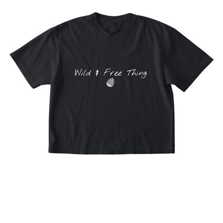 Wild & Free Thing, a Black Comfort Colors Boxy Tee