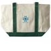 Homeschool Mom Tote, a Natural/Forest Large Two-Tone Canvas Tote Bag