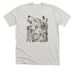 Wolf and Pansies, a Heather Cement Premium Unisex Tee