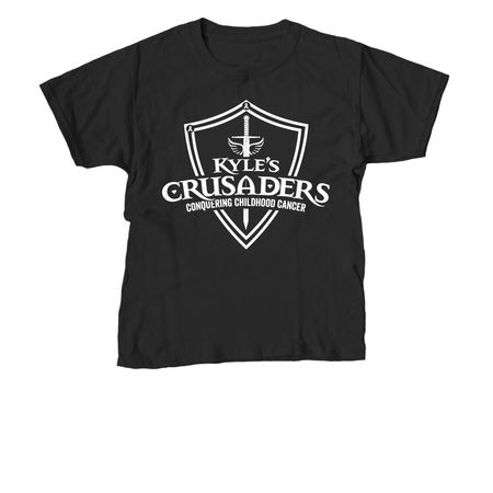 Kyle?s Crusaders Shield Tee, a Black Youth Unisex Tee