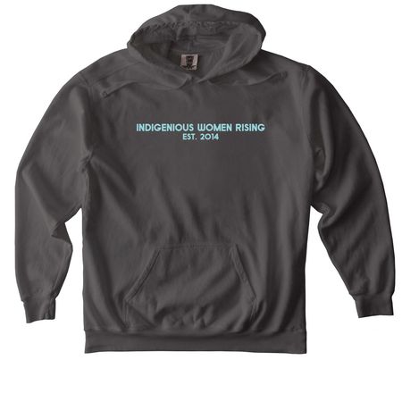 Indigenous Women Rising est. 2012, a Pepper Comfort Colors Pullover Hoodie