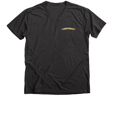 USS KENTUCKY, a Dark Grey Heather Premium V-Neck Tee