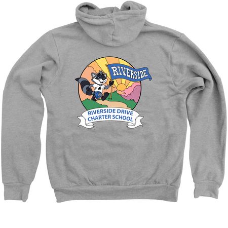 Grandparent Apparel&nbsp;, a Athletic Heather Zip Up Hoodie (back-view)