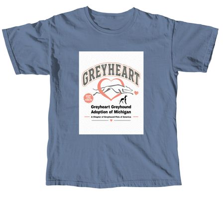 Team Greyheart, a Blue Jean Comfort Colors Unisex Tee