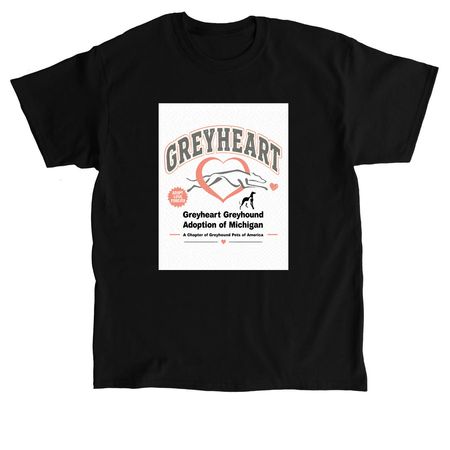 Team Greyheart, a Black Classic Unisex Tee