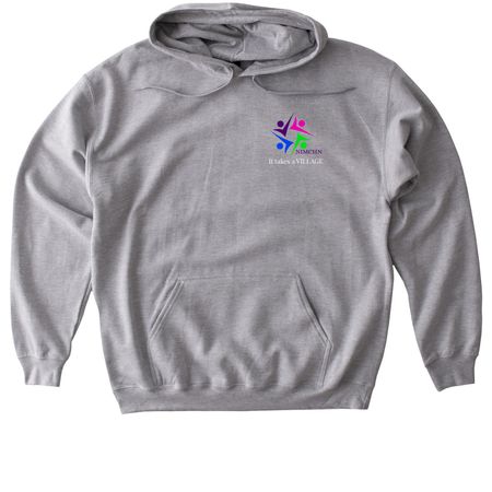 Takes a Village, a Sport Grey Gildan Softstyle Pullover Hoodie