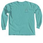 In My Dog Mom Era Shirt, a Seafoam Comfort Colors Long Sleeve Tee (back-view)