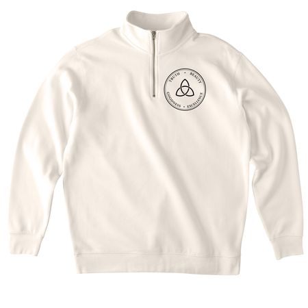 House Truth Quarter Zip, a Bone Midweight Quarter Zip Pullover