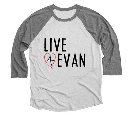 L4E Apparel, a Premium Heather and Heather White 3/4 Sleeve Baseball Tee