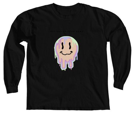 Get Out Of Your Head, a Black Comfort Colors Long Sleeve Tee